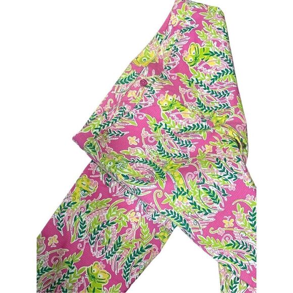 BEAUTIFUL WOMEN Rare PINK & GREEN Lilly Pulitzer cropped pants size 6 - Picture 5 of 7